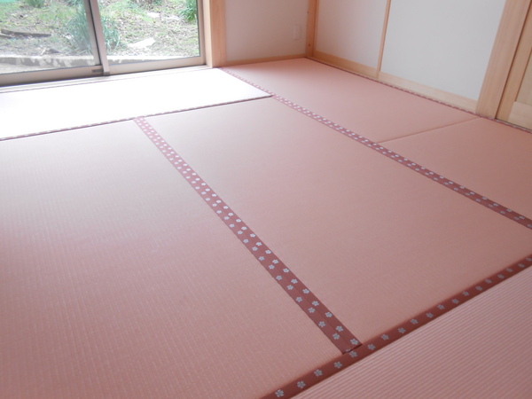 　西津田　新畳　１等品　ピンクの畳